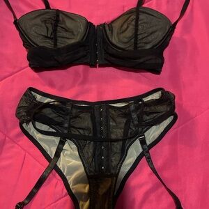 Black sheer lingerie set